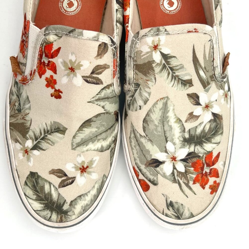 Keds Womens Slip-On Floral Canvas Shoes Size 8.5 US Tropical Design Rubber Sole - Picture 4 of 16